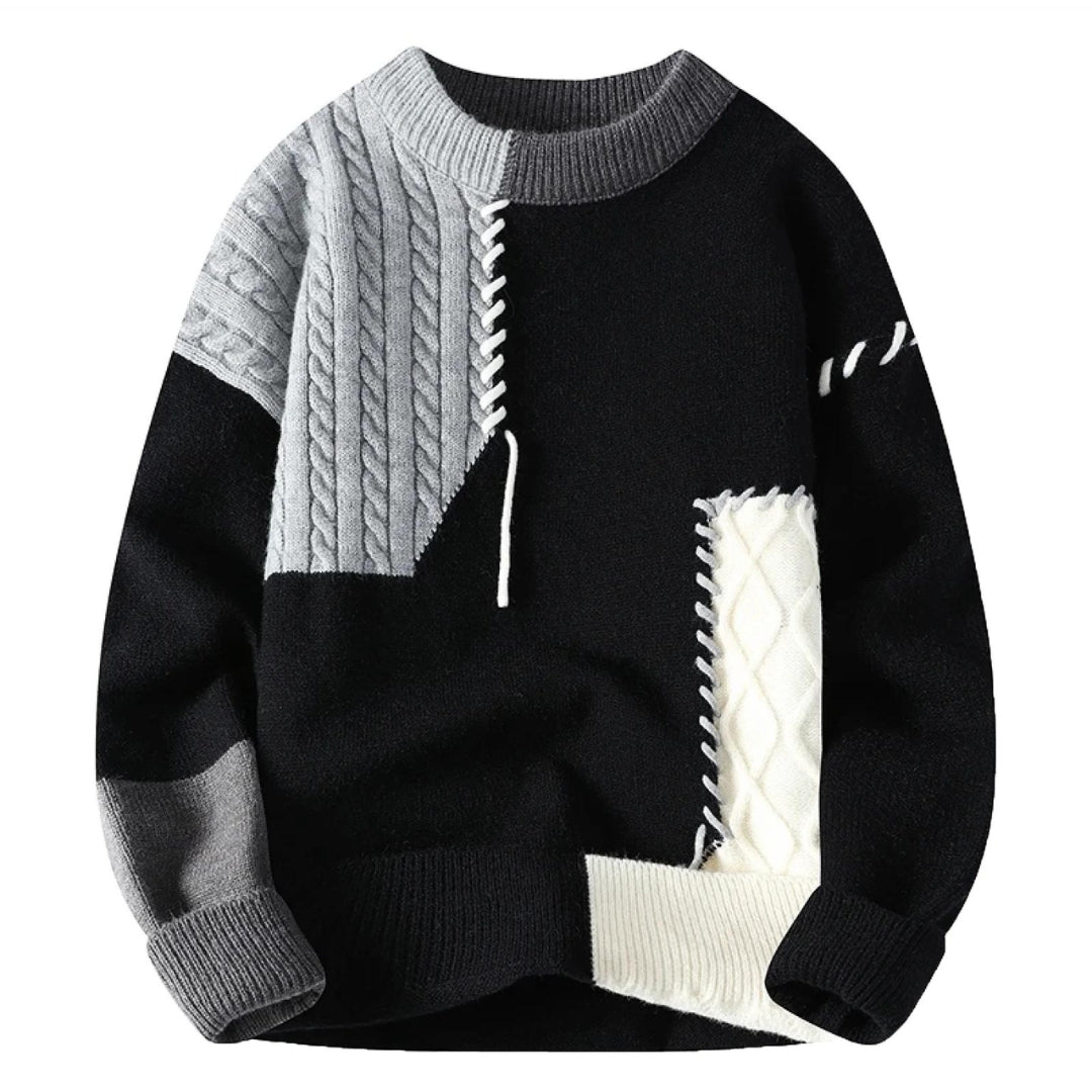 Sander | Kuscheliger Patchwork Pullover